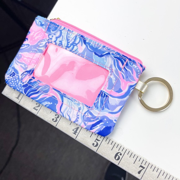 Lilly Pulitzer ID Card Keychain Zip Pouch Case Wallet - Picture 6 of 8